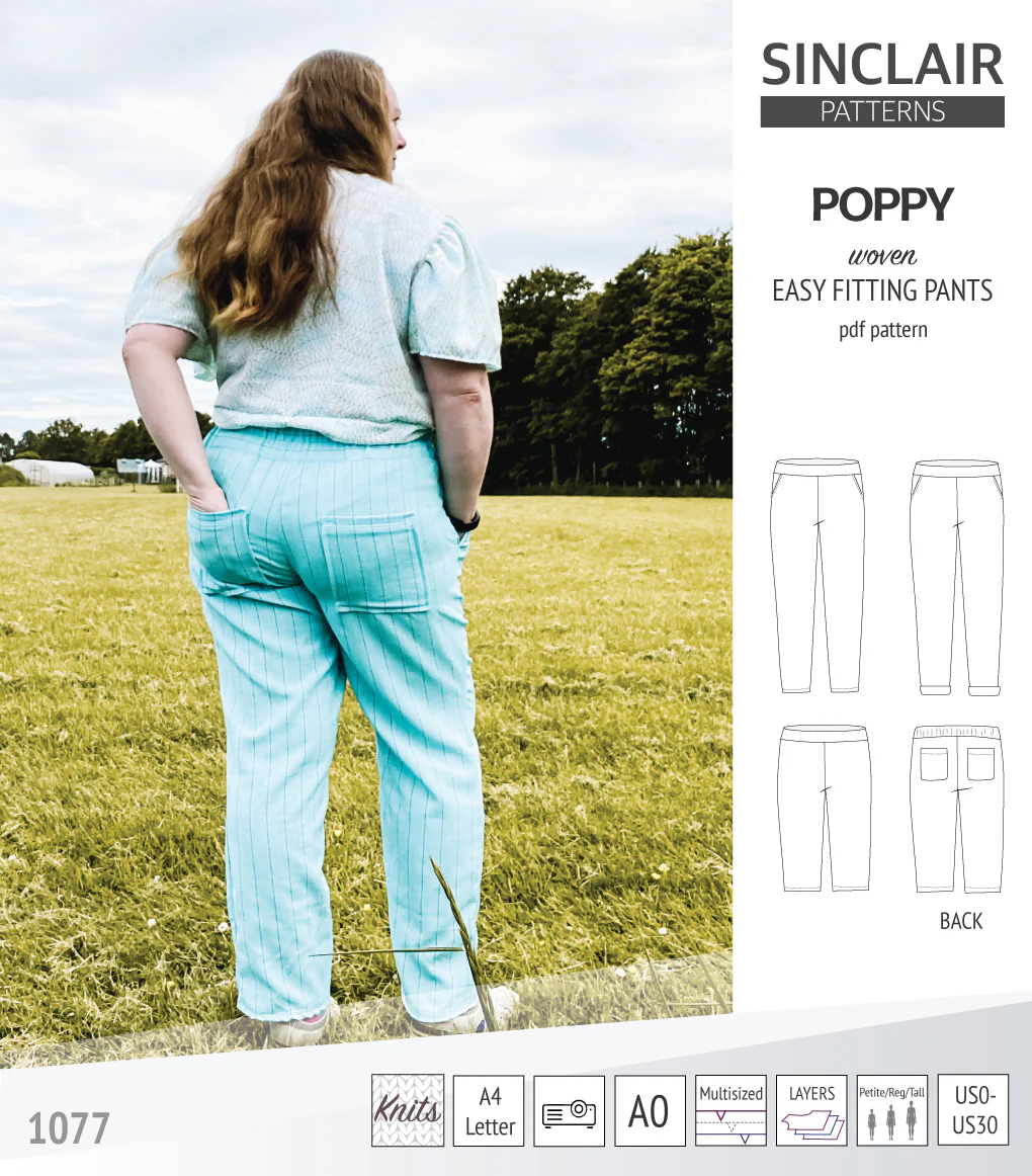 Poppy easy fitting pants for woven fabrics (PDF) - Image 35
