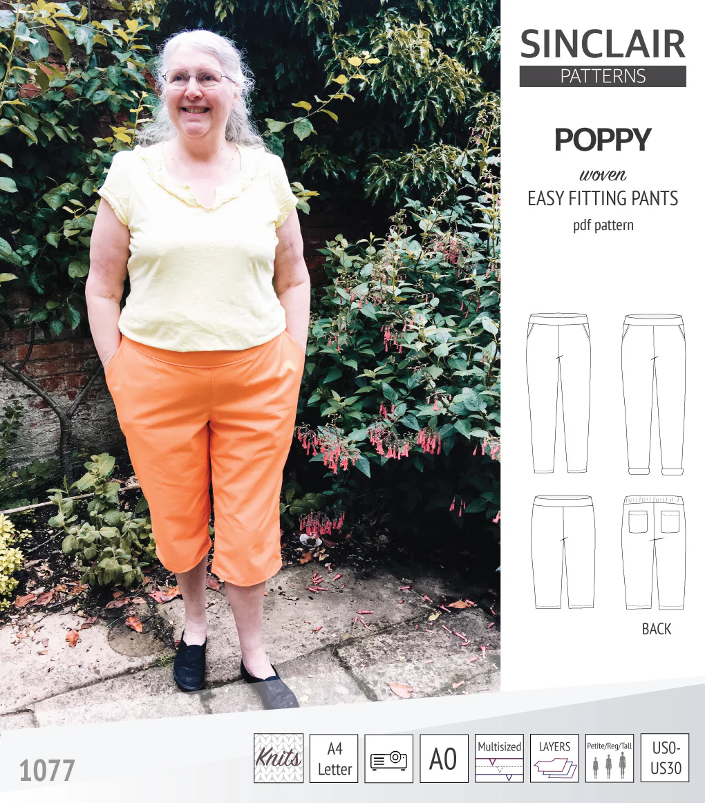 Poppy easy fitting pants for woven fabrics (PDF) - Image 37