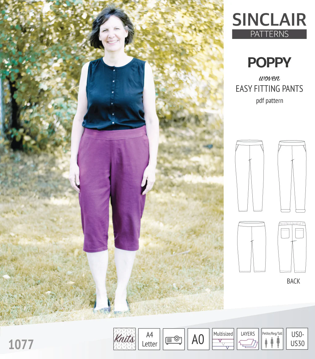 Poppy easy fitting pants for woven fabrics (PDF) - Image 39
