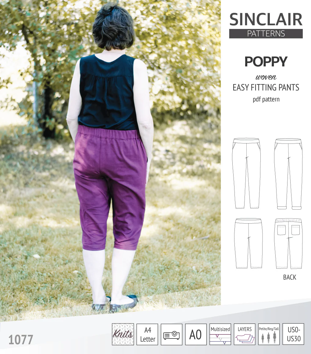 Poppy easy fitting pants for woven fabrics (PDF) - Image 40