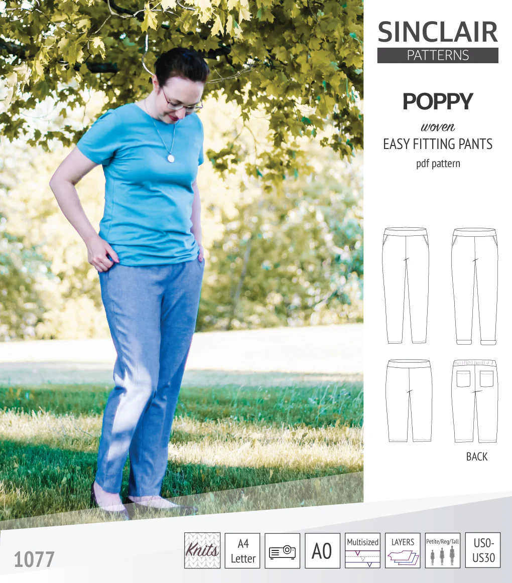 Poppy easy fitting pants for woven fabrics (PDF) - Image 41