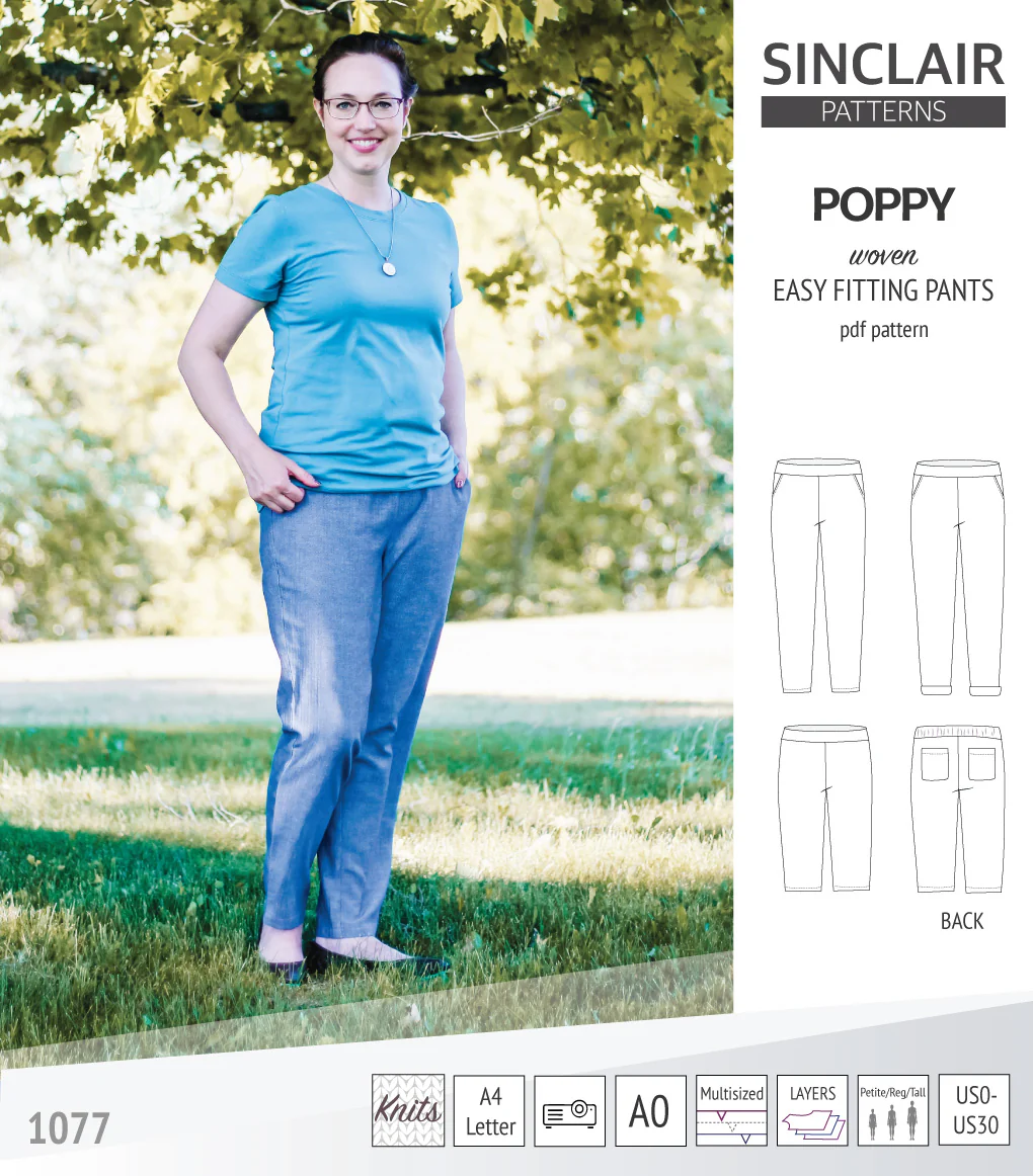 Poppy easy fitting pants for woven fabrics (PDF) - Image 42