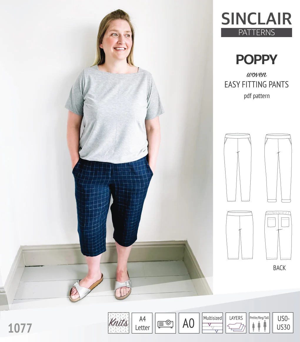 Poppy easy fitting pants for woven fabrics (PDF) - Image 7