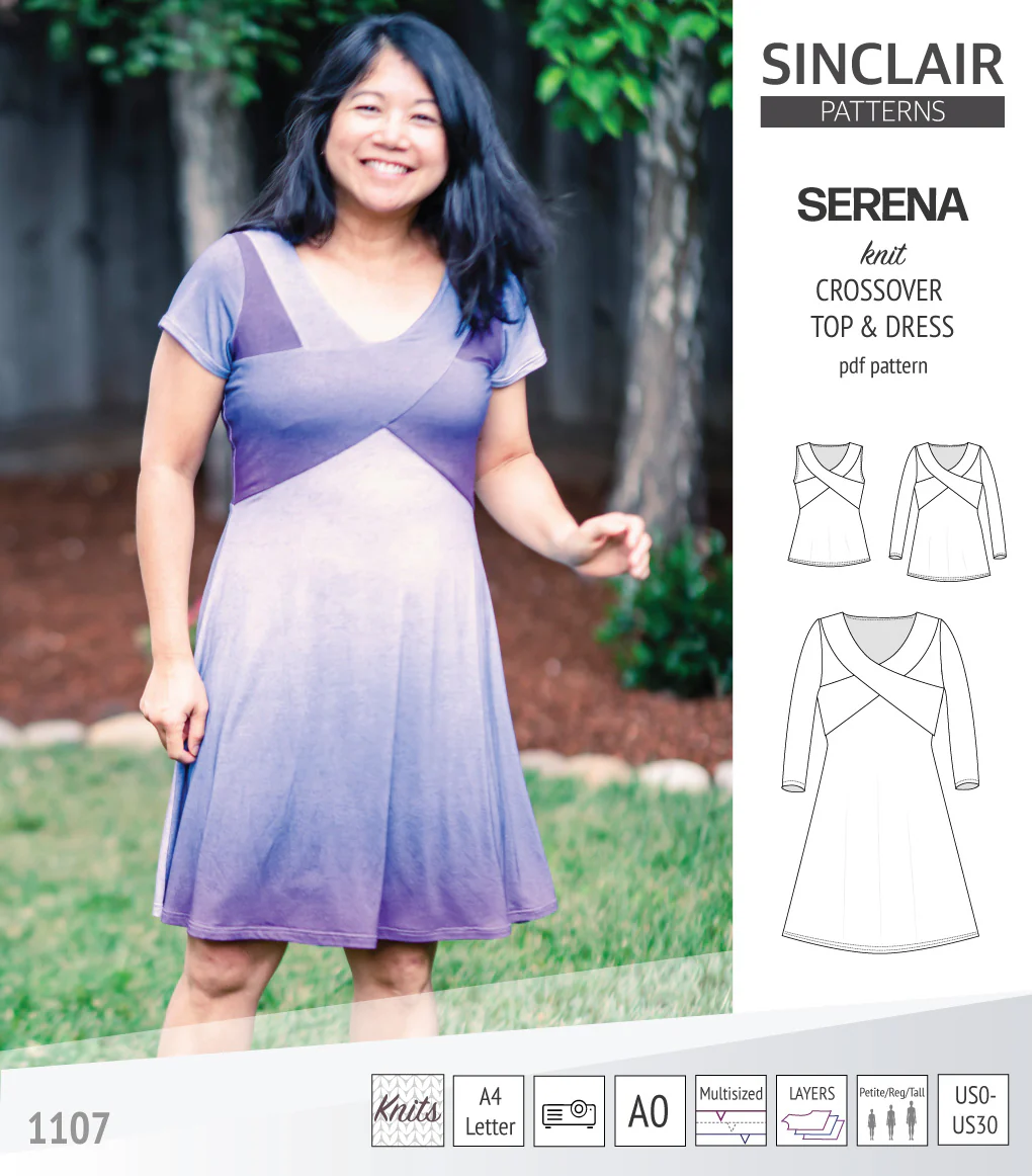 Serena crossover knit top and dress(PDF) - Image 3