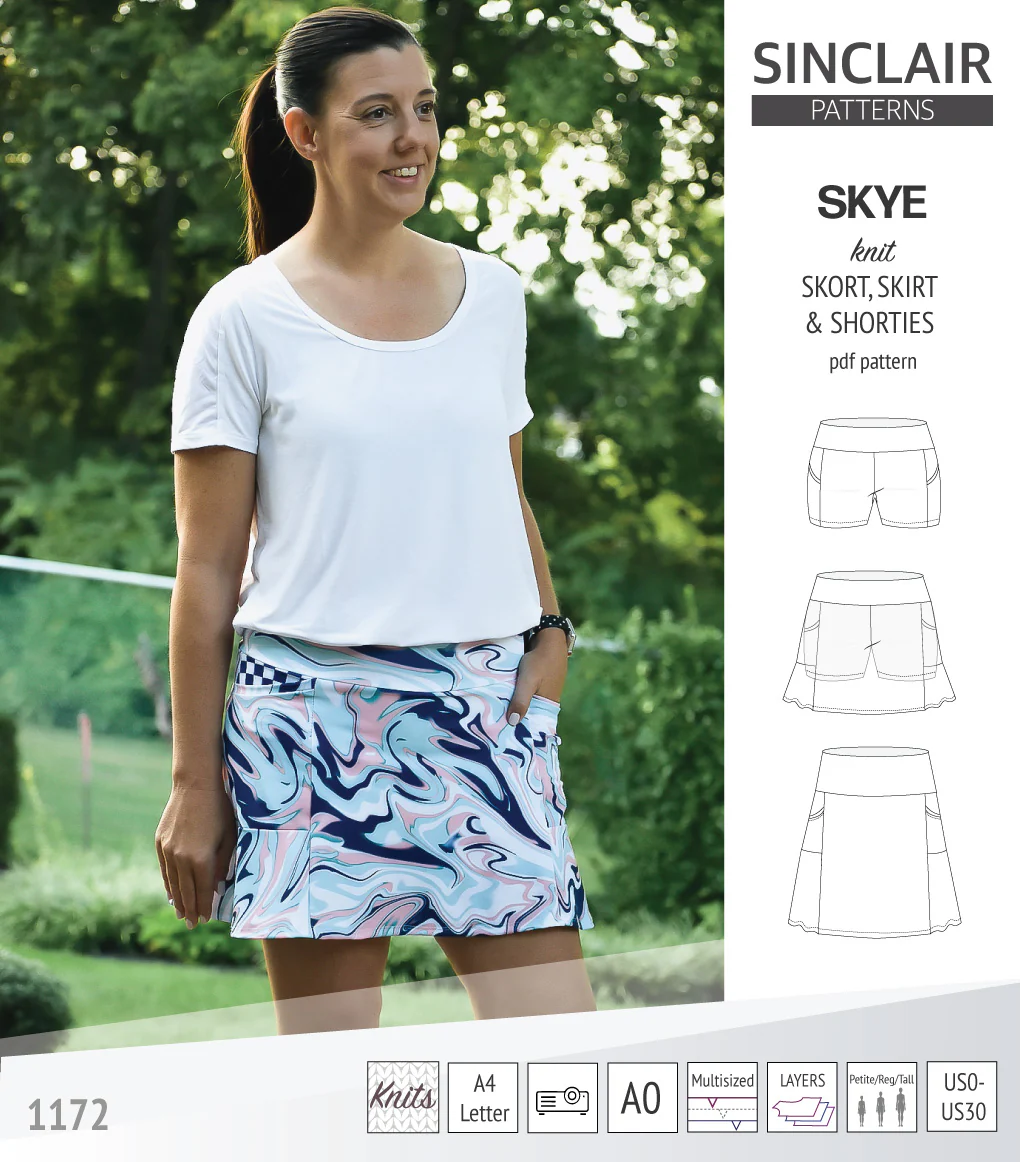 Skye skort, skirt and shorties with pockets (PDF) - Image 20