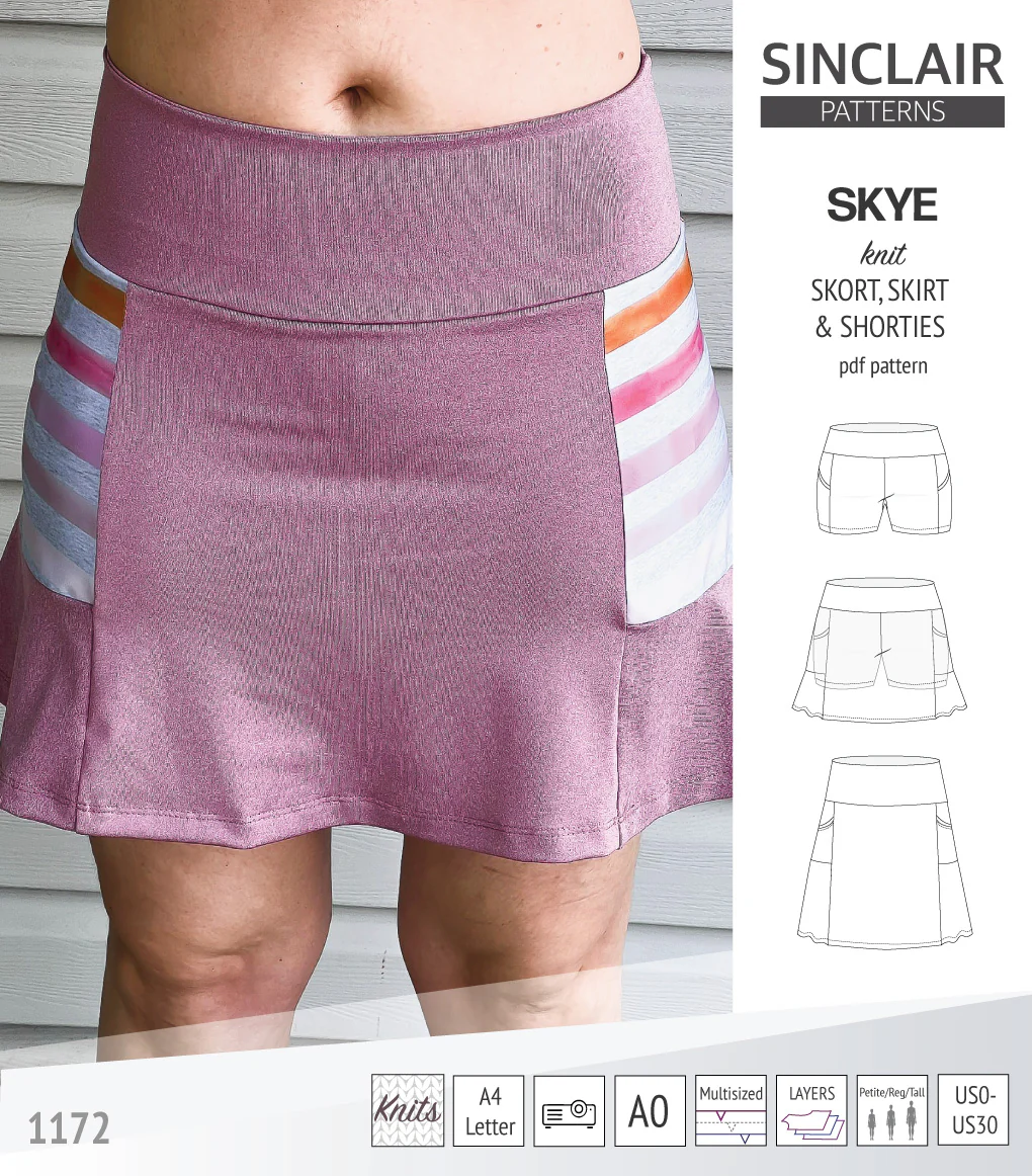 Skye skort, skirt and shorties with pockets (PDF) - Image 3