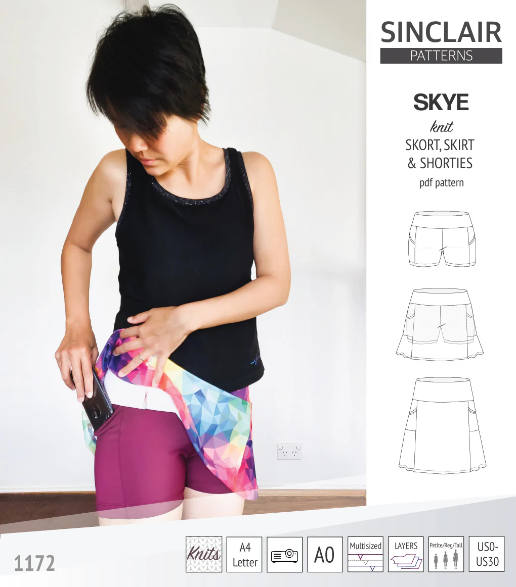 Skye skort, skirt and shorties with pockets (PDF) - Image 32