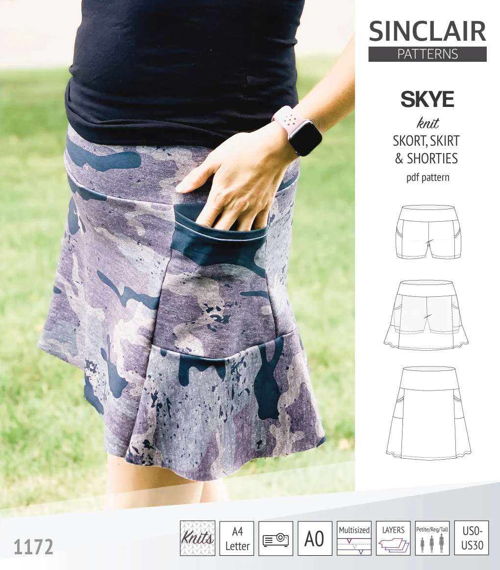 Skye skort, skirt and shorties with pockets (PDF) - Image 36