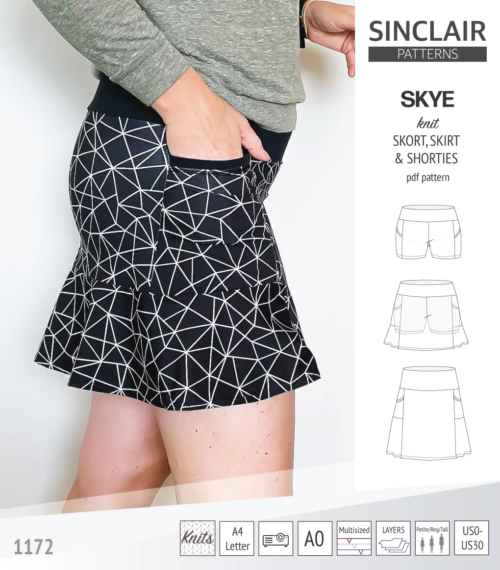 Skye skort, skirt and shorties with pockets (PDF) - Image 38