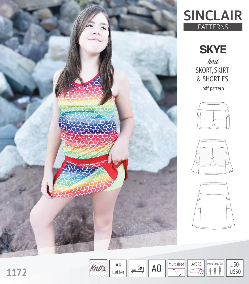 Skye skort, skirt and shorties with pockets (PDF) - Image 45