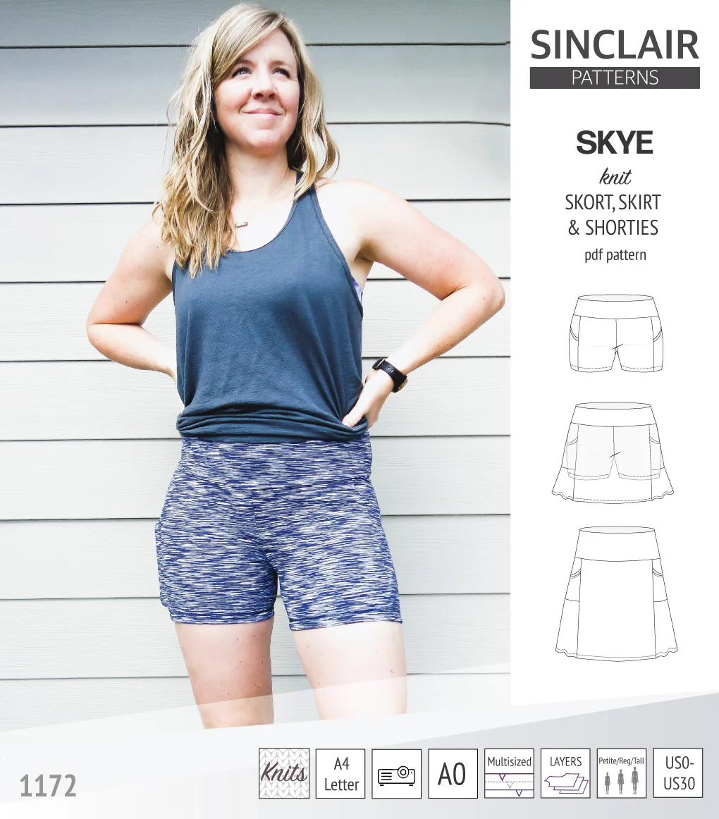 Skye skort, skirt and shorties with pockets (PDF) - Image 51