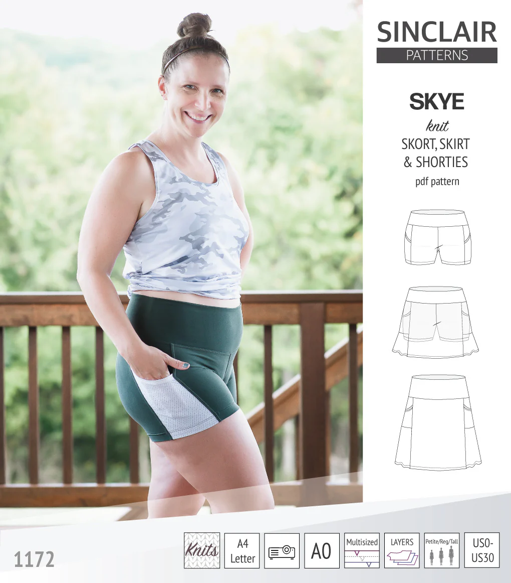 Skye skort, skirt and shorties with pockets (PDF) - Image 54