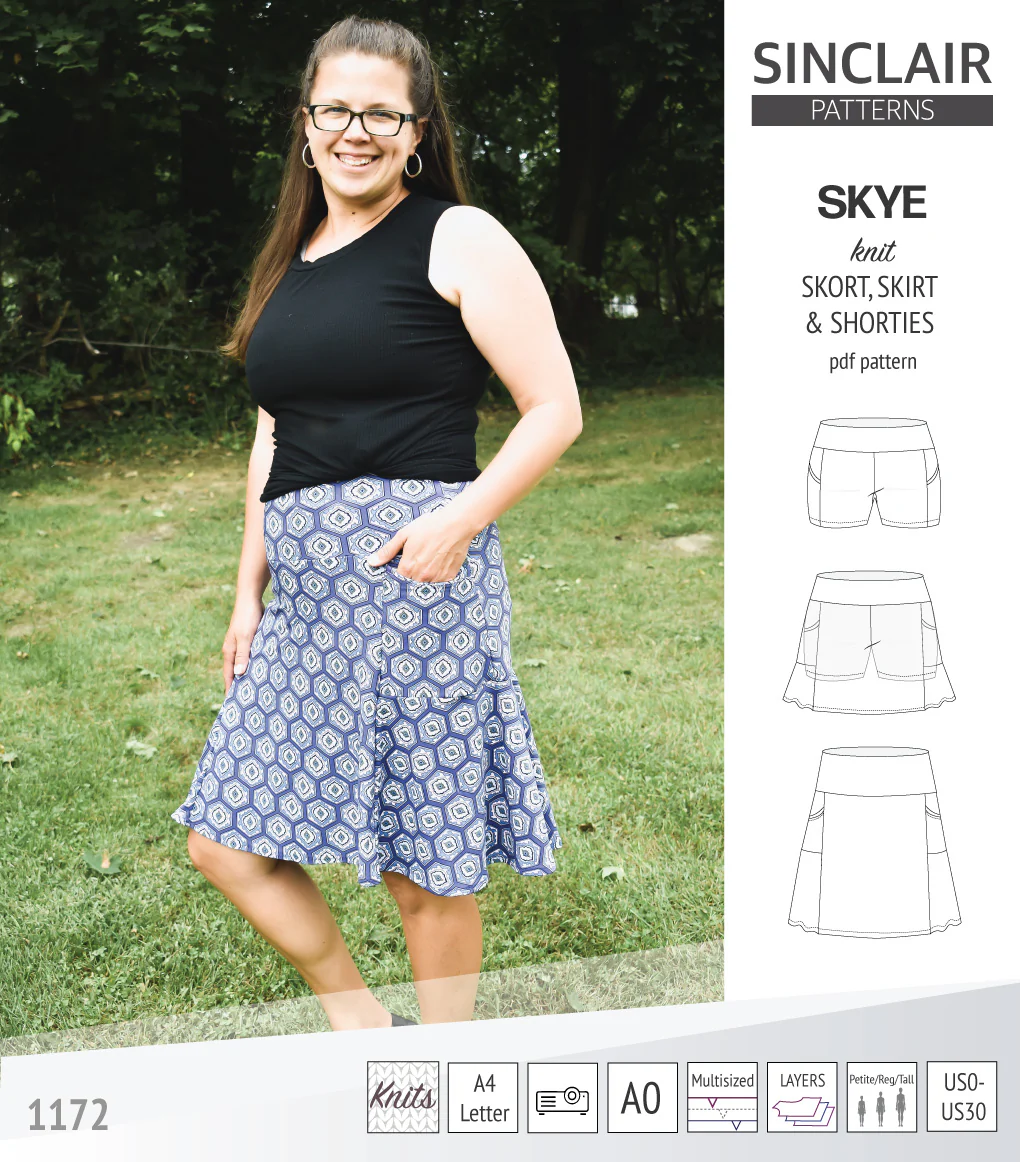 Skye skort, skirt and shorties with pockets (PDF) - Image 64