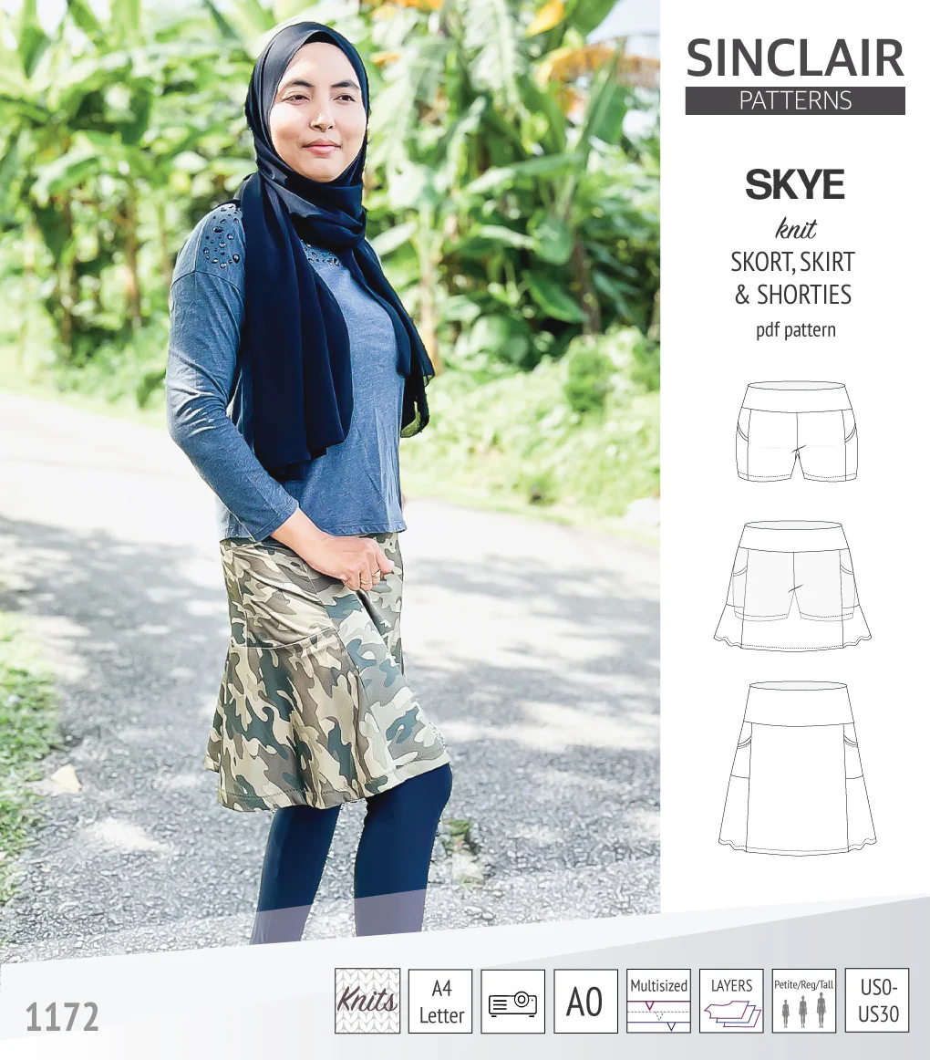 Skye skort, skirt and shorties with pockets (PDF) - Image 68