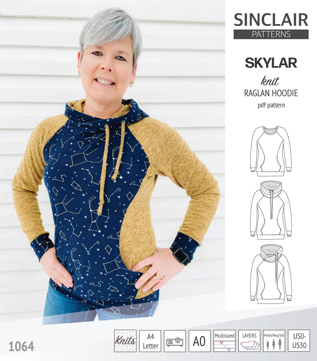 Skylar knit raglan hoodie (PDF) - Image 3
