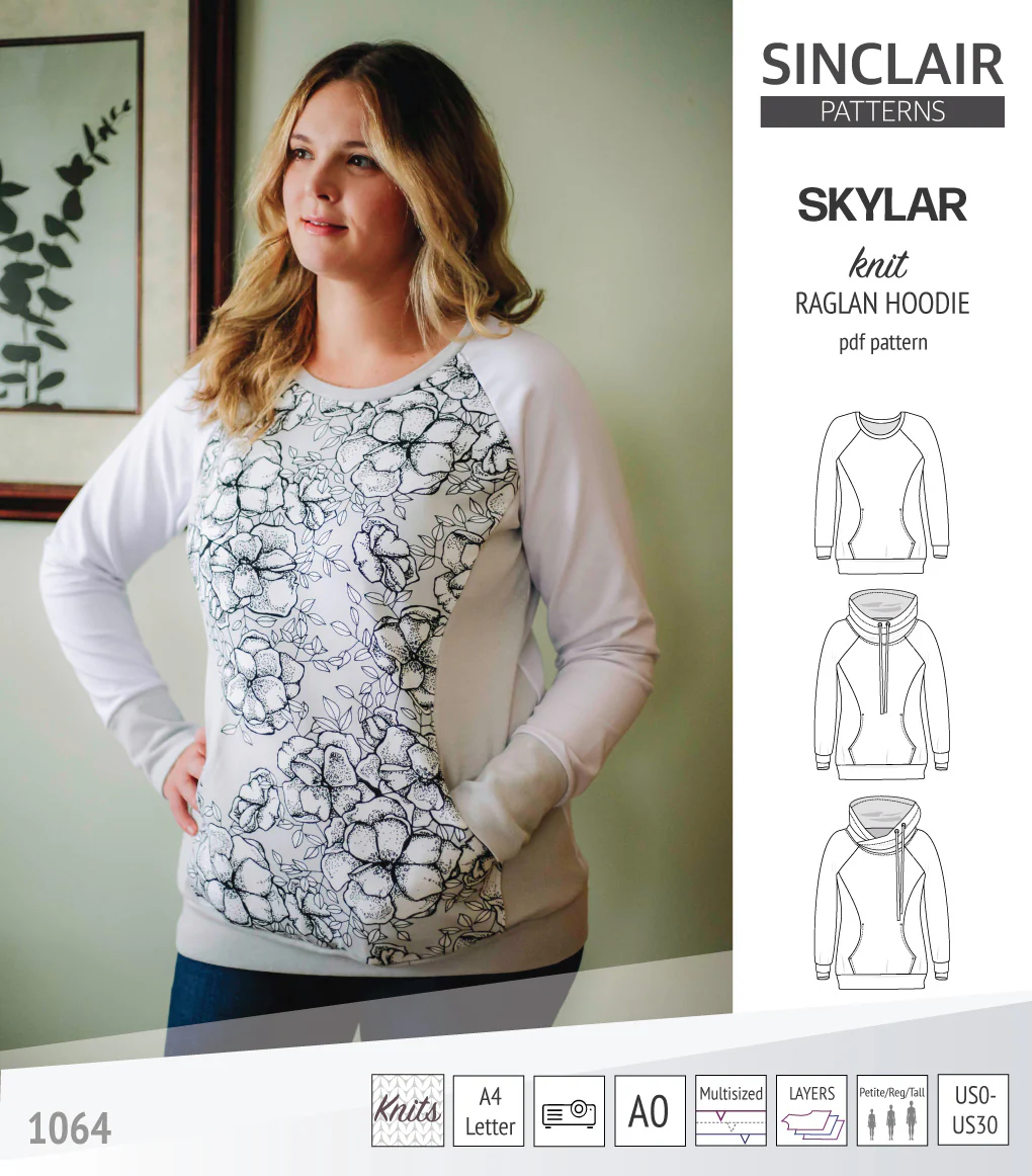 Skylar knit raglan hoodie (PDF) - Image 5