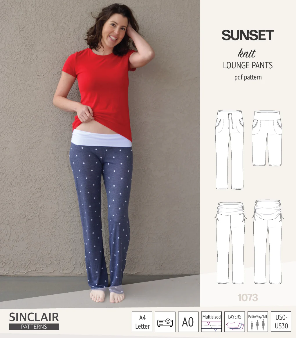 Sunset knit lounge pants (PDF) (2025 Updated) - Image 3