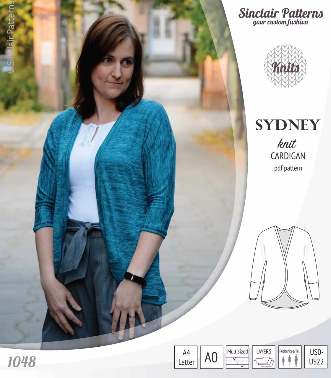 Sydney slim fit cocoon style knit cardigan(PDF) - Image 12
