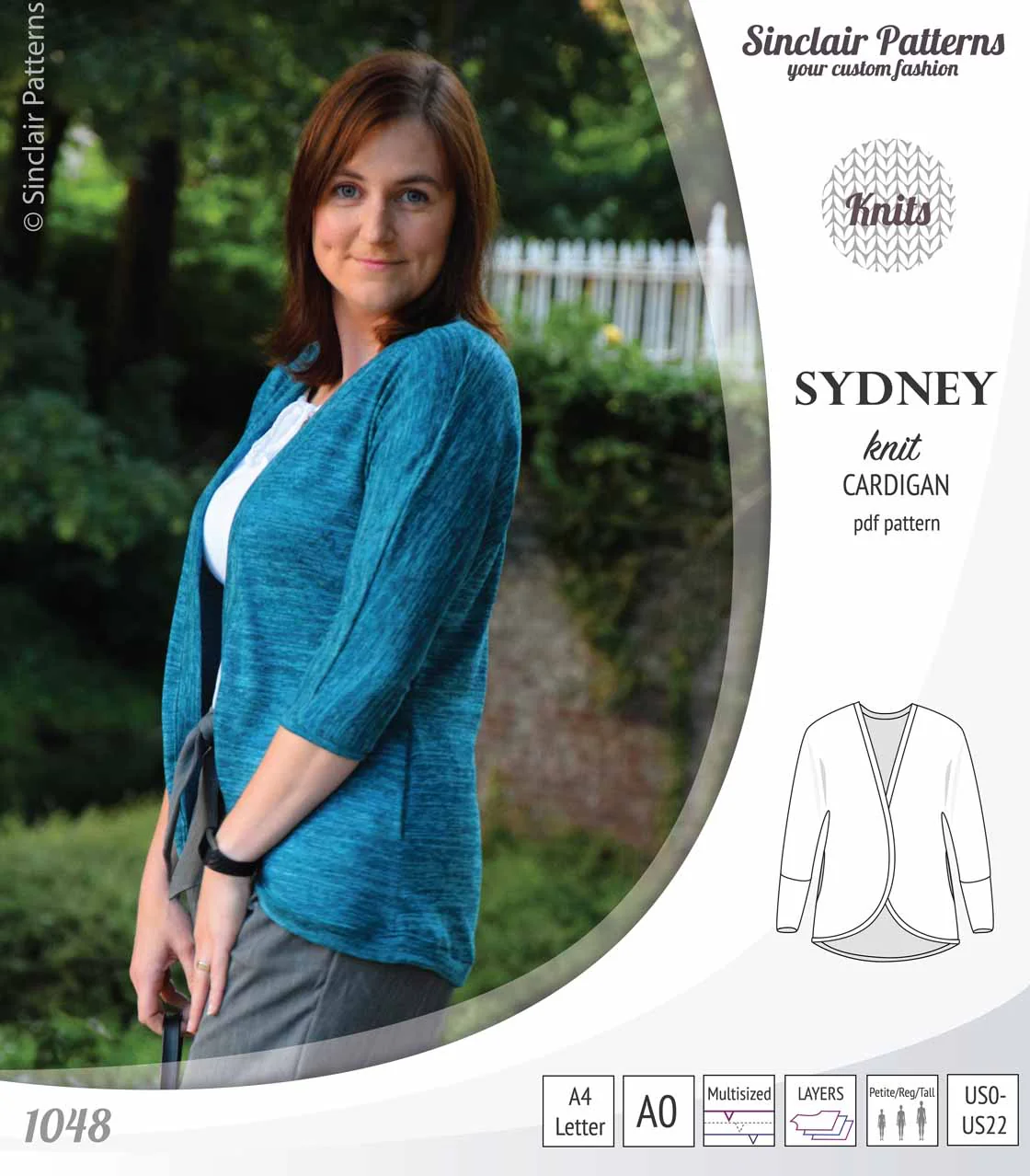 Sydney slim fit cocoon style knit cardigan(PDF) - Image 13