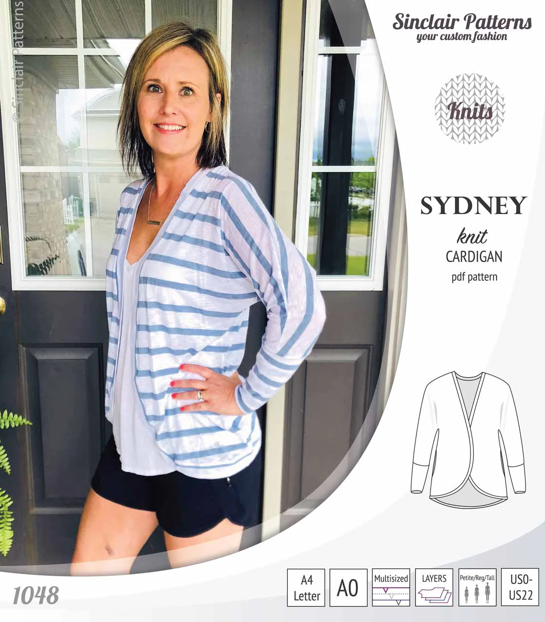 Sydney slim fit cocoon style knit cardigan(PDF) - Image 14