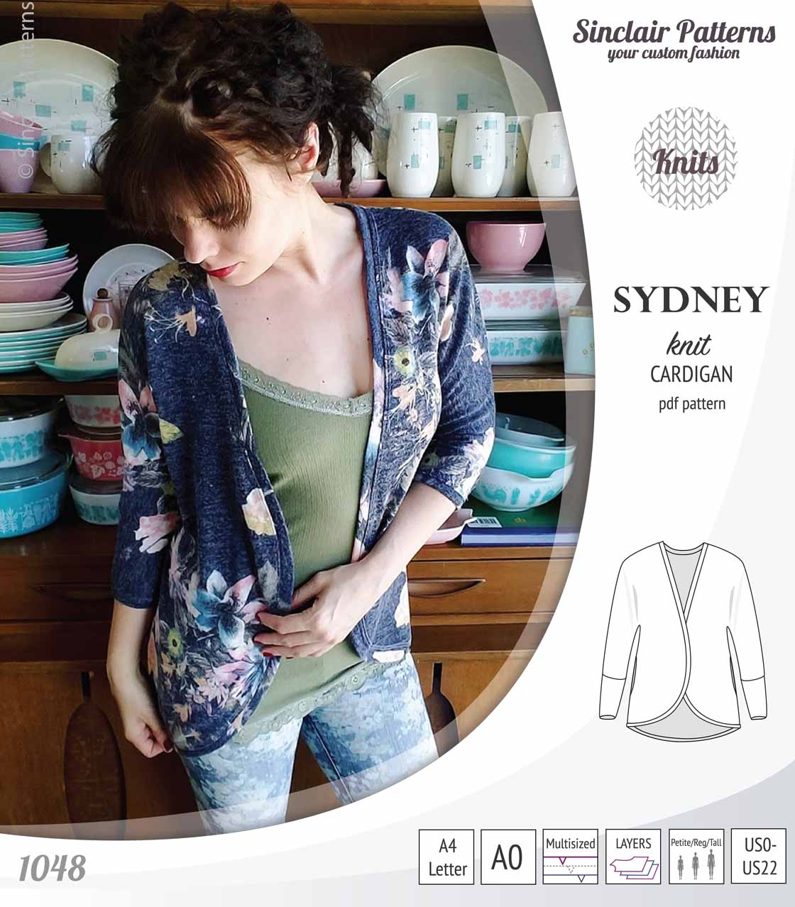 Sydney slim fit cocoon style knit cardigan(PDF) - Image 15