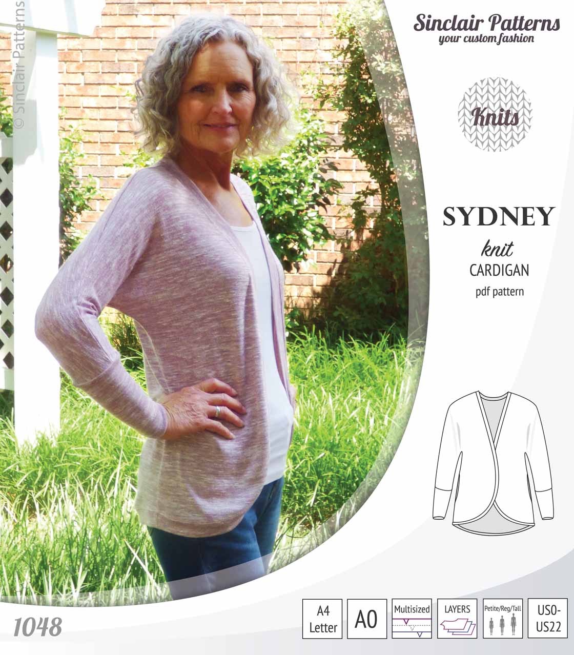 Sydney slim fit cocoon style knit cardigan(PDF) - Image 18