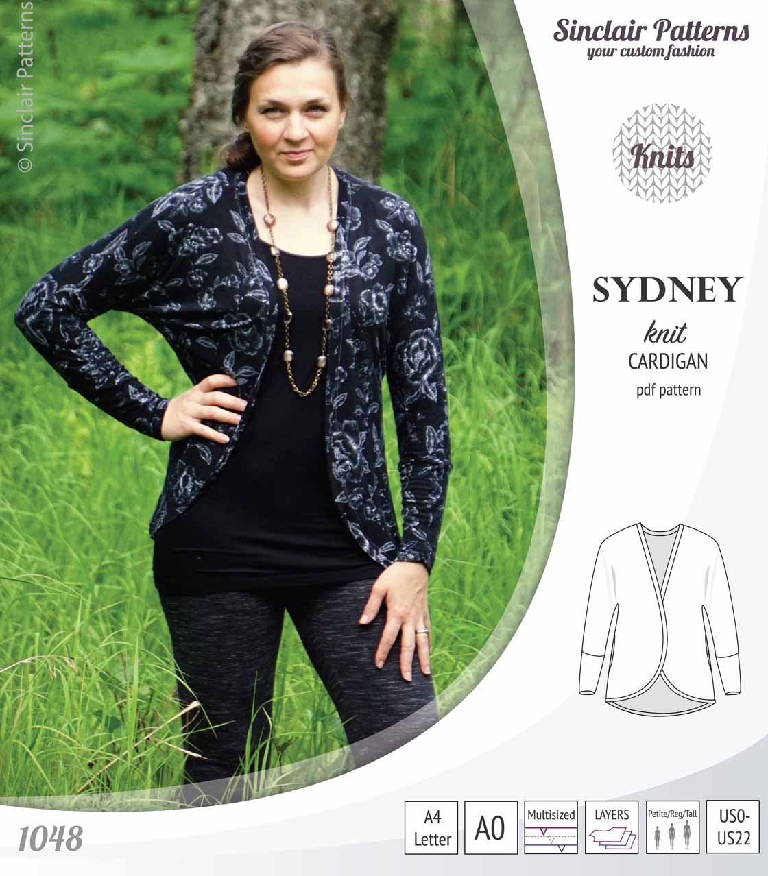 Sydney slim fit cocoon style knit cardigan(PDF) - Image 22