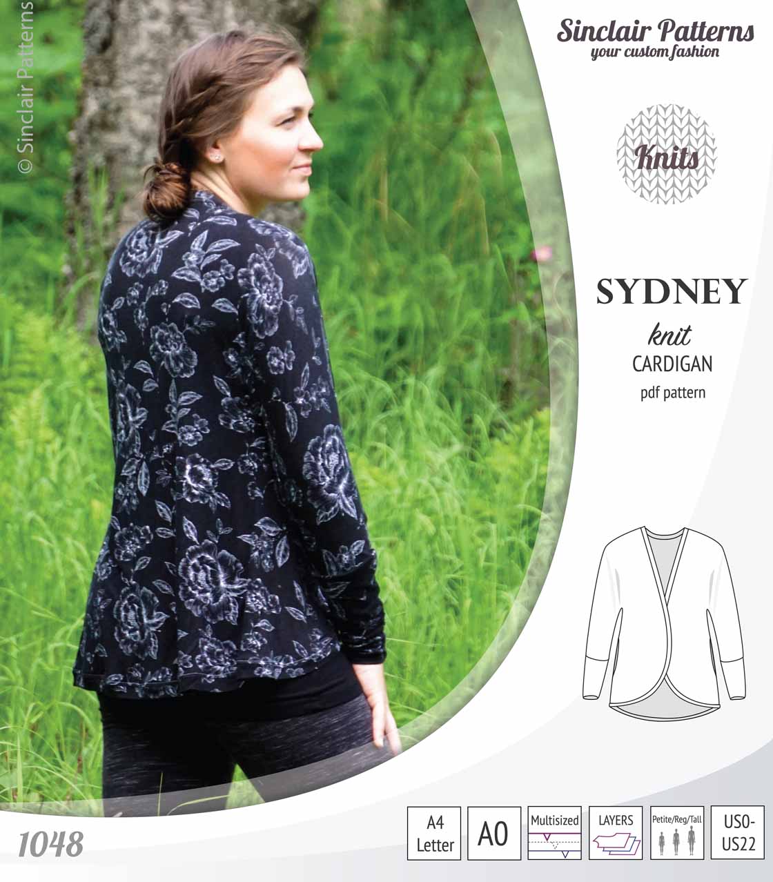 Sydney slim fit cocoon style knit cardigan(PDF) - Image 23