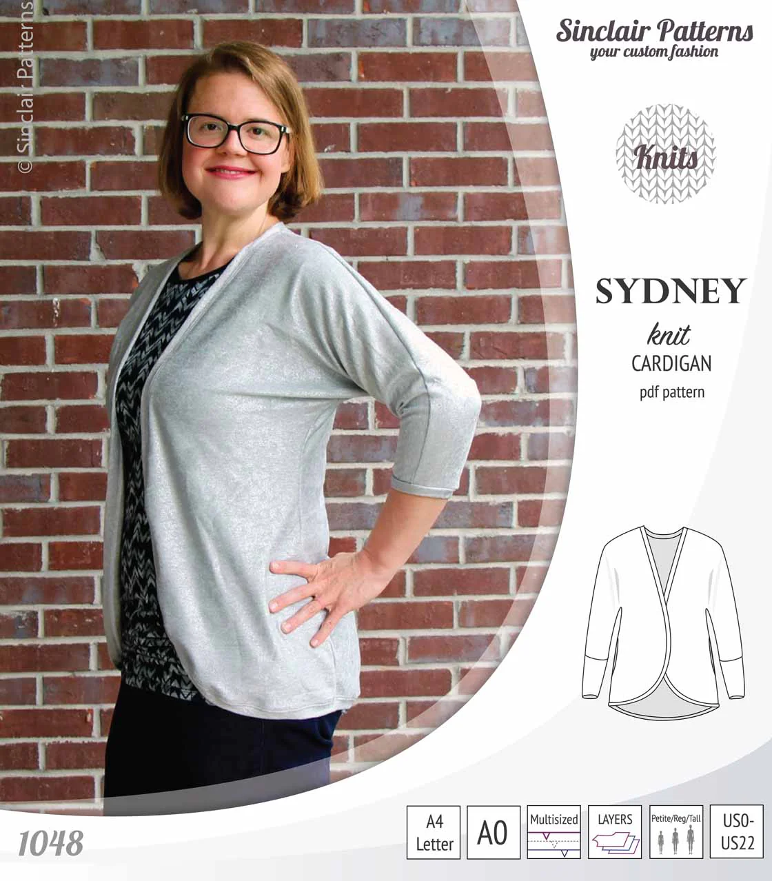 Sydney slim fit cocoon style knit cardigan(PDF) - Image 25