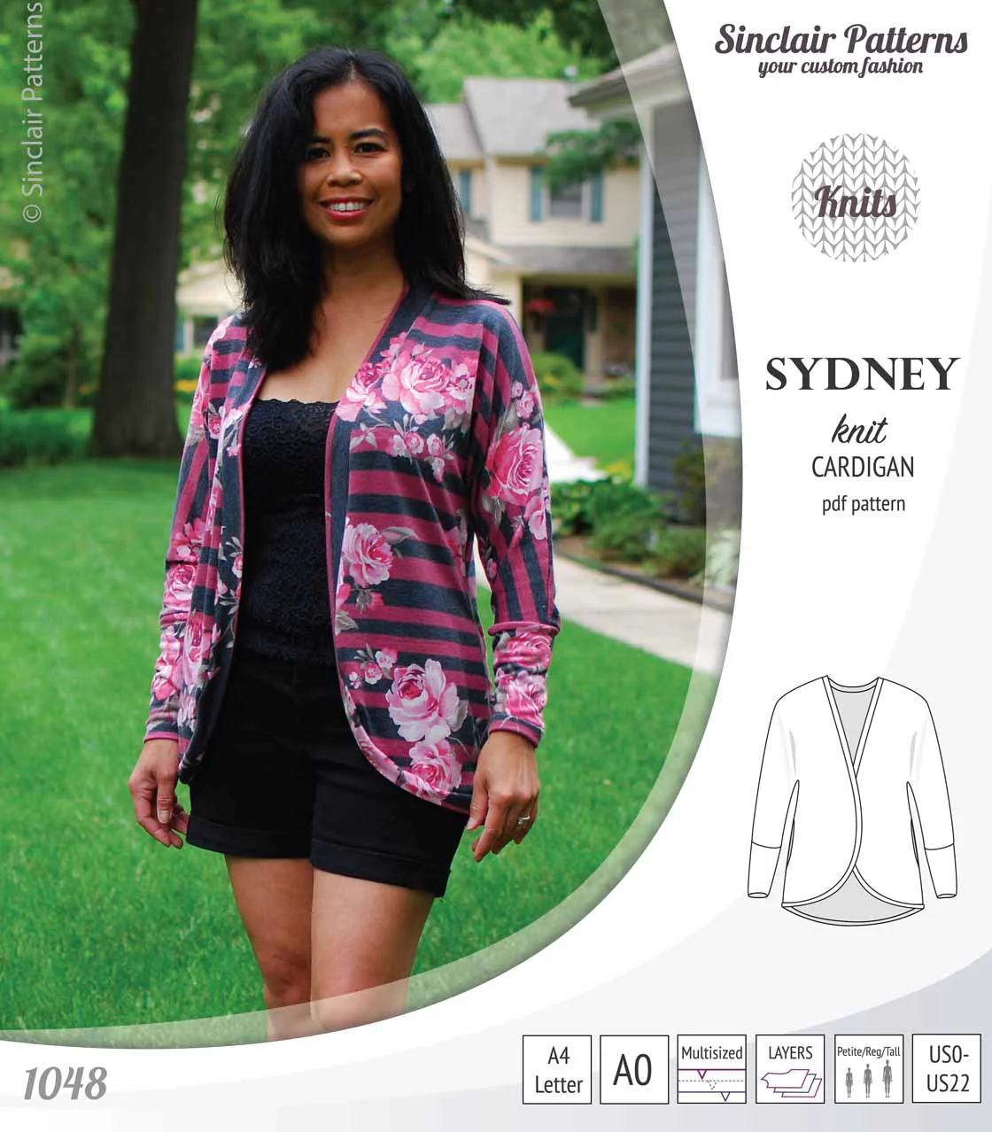 Sydney slim fit cocoon style knit cardigan(PDF) - Image 27