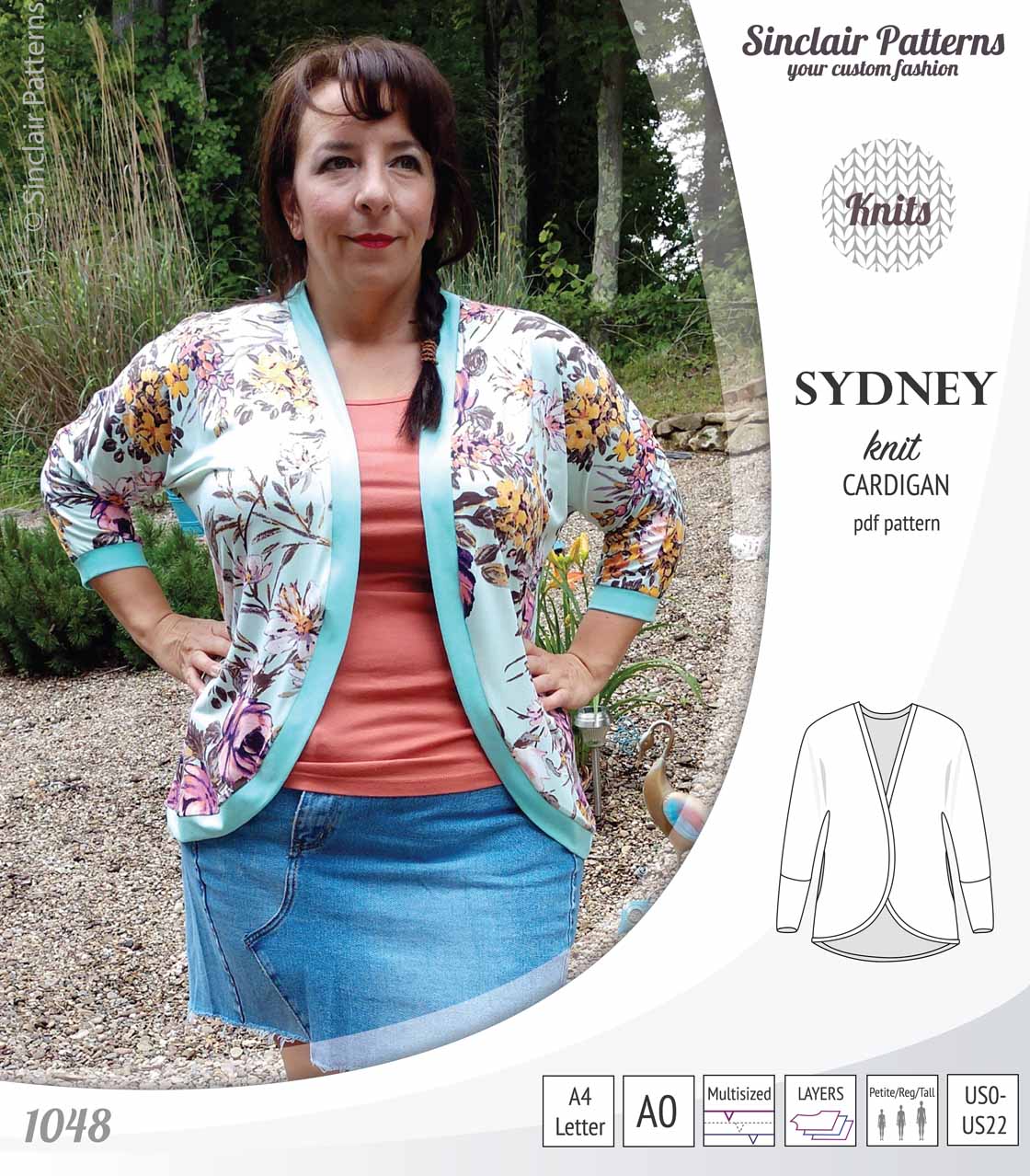 Sydney slim fit cocoon style knit cardigan(PDF) - Image 28