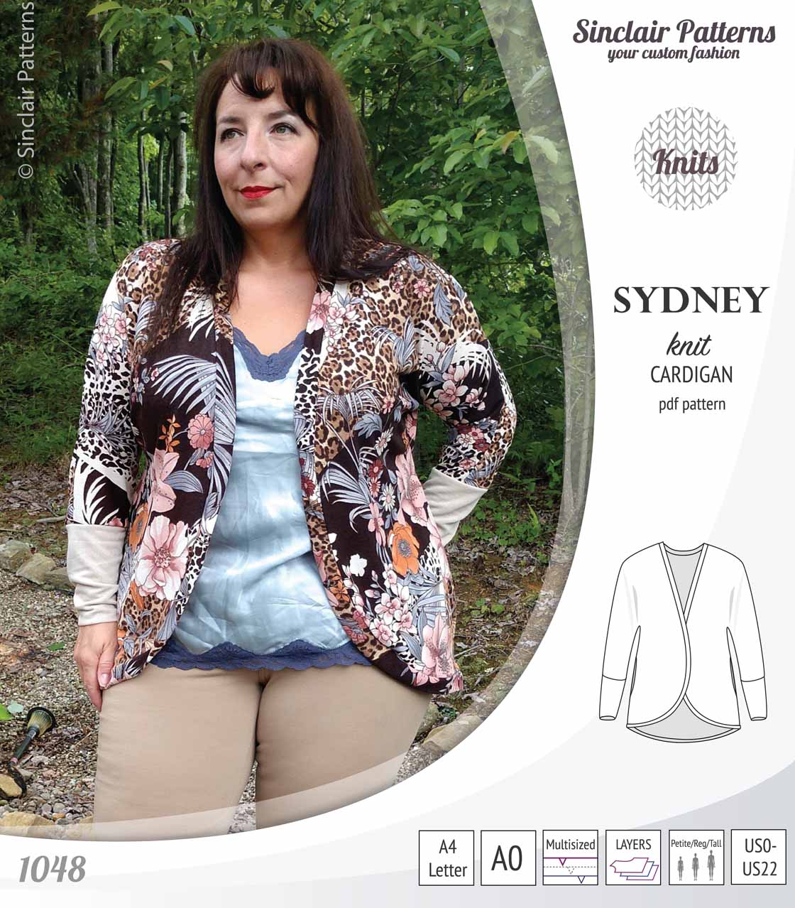 Sydney slim fit cocoon style knit cardigan(PDF) - Image 29