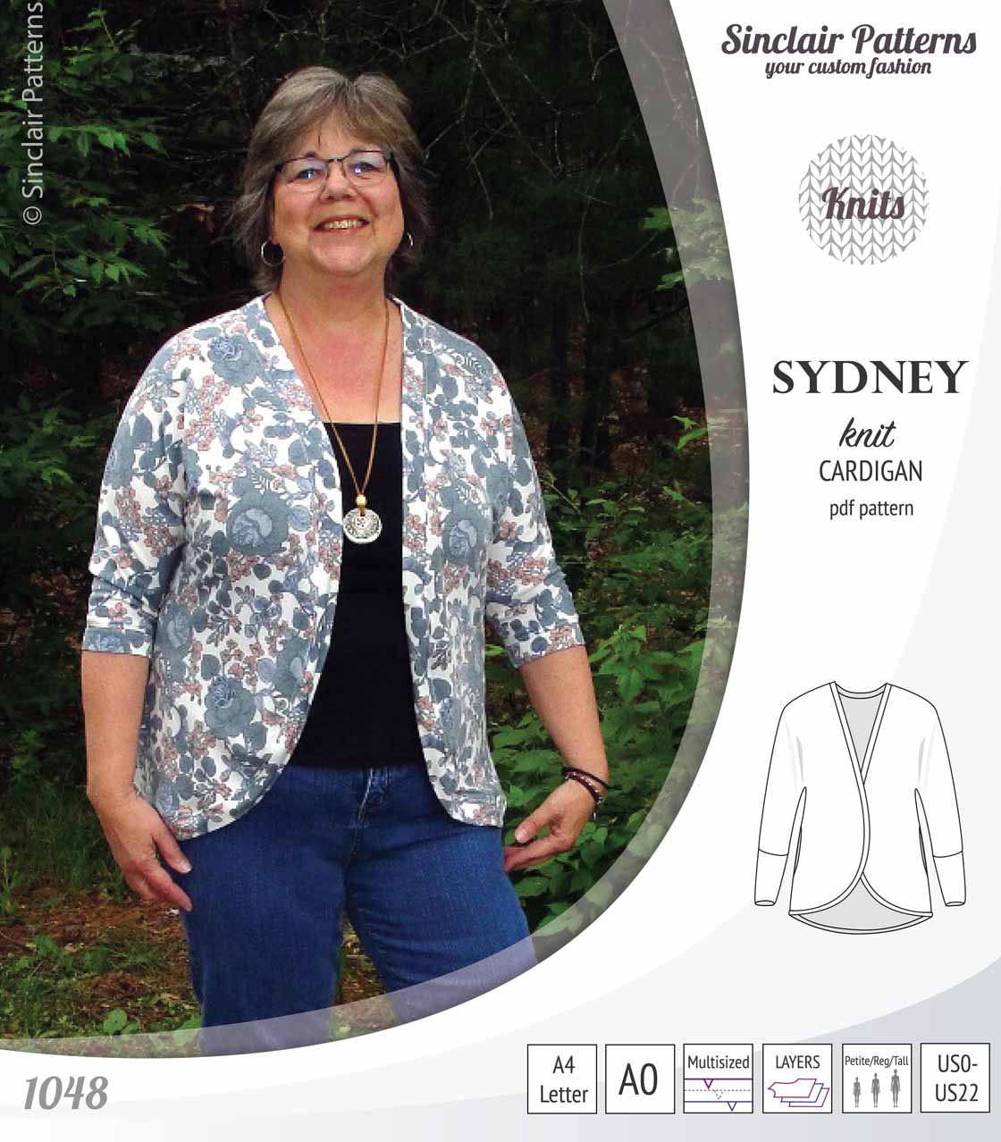 Sydney slim fit cocoon style knit cardigan(PDF) - Image 31