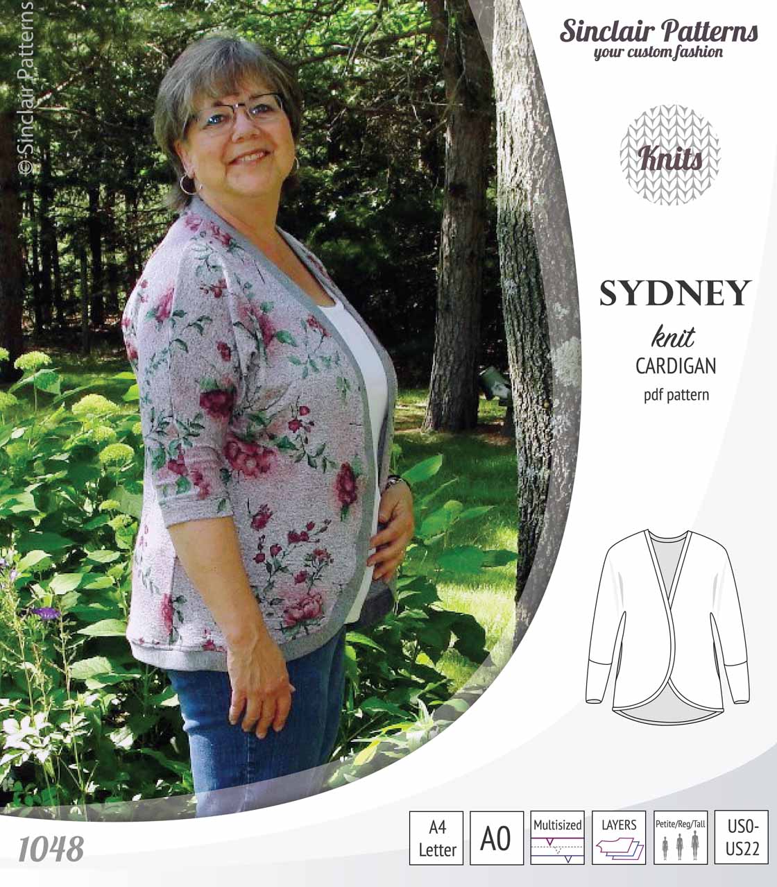 Sydney slim fit cocoon style knit cardigan(PDF) - Image 32