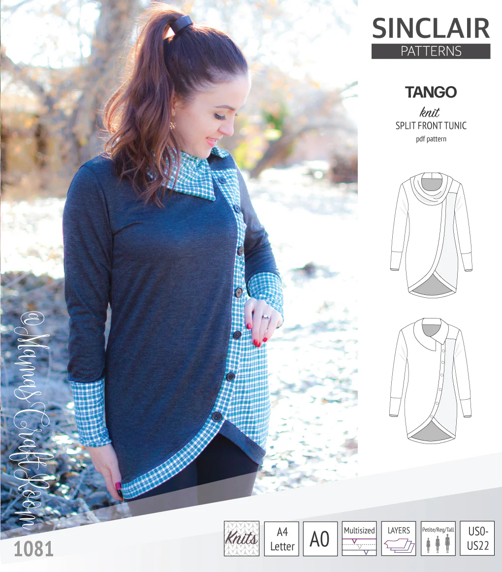 Tango split hem knit tunic for women (PDF) - Image 10