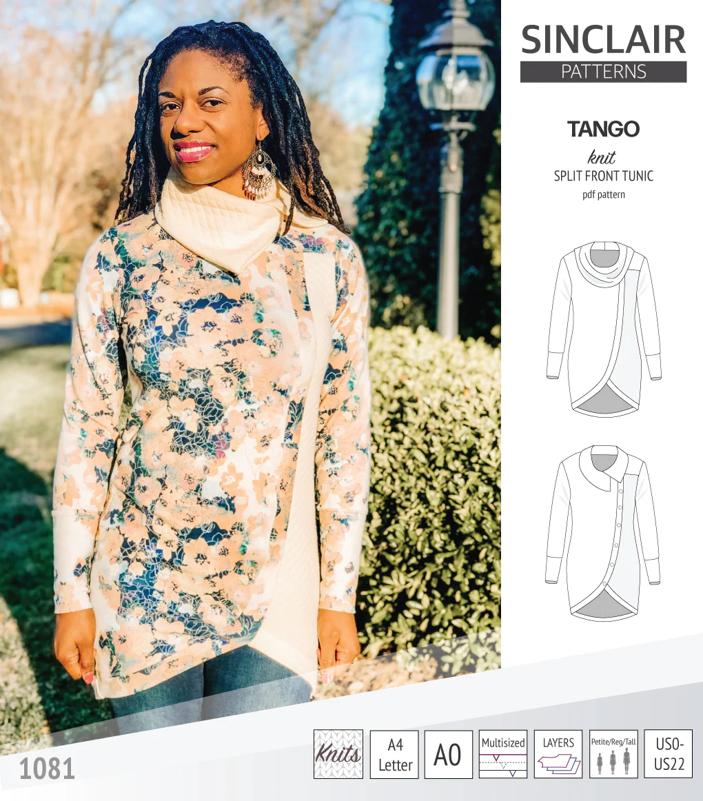Tango split hem knit tunic for women (PDF) - Image 13