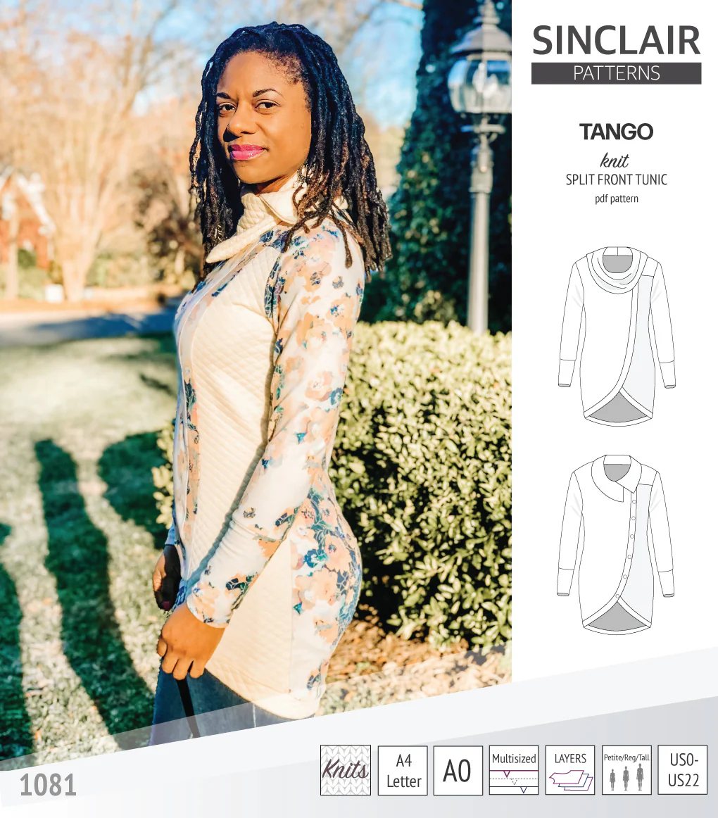 Tango split hem knit tunic for women (PDF) - Image 14