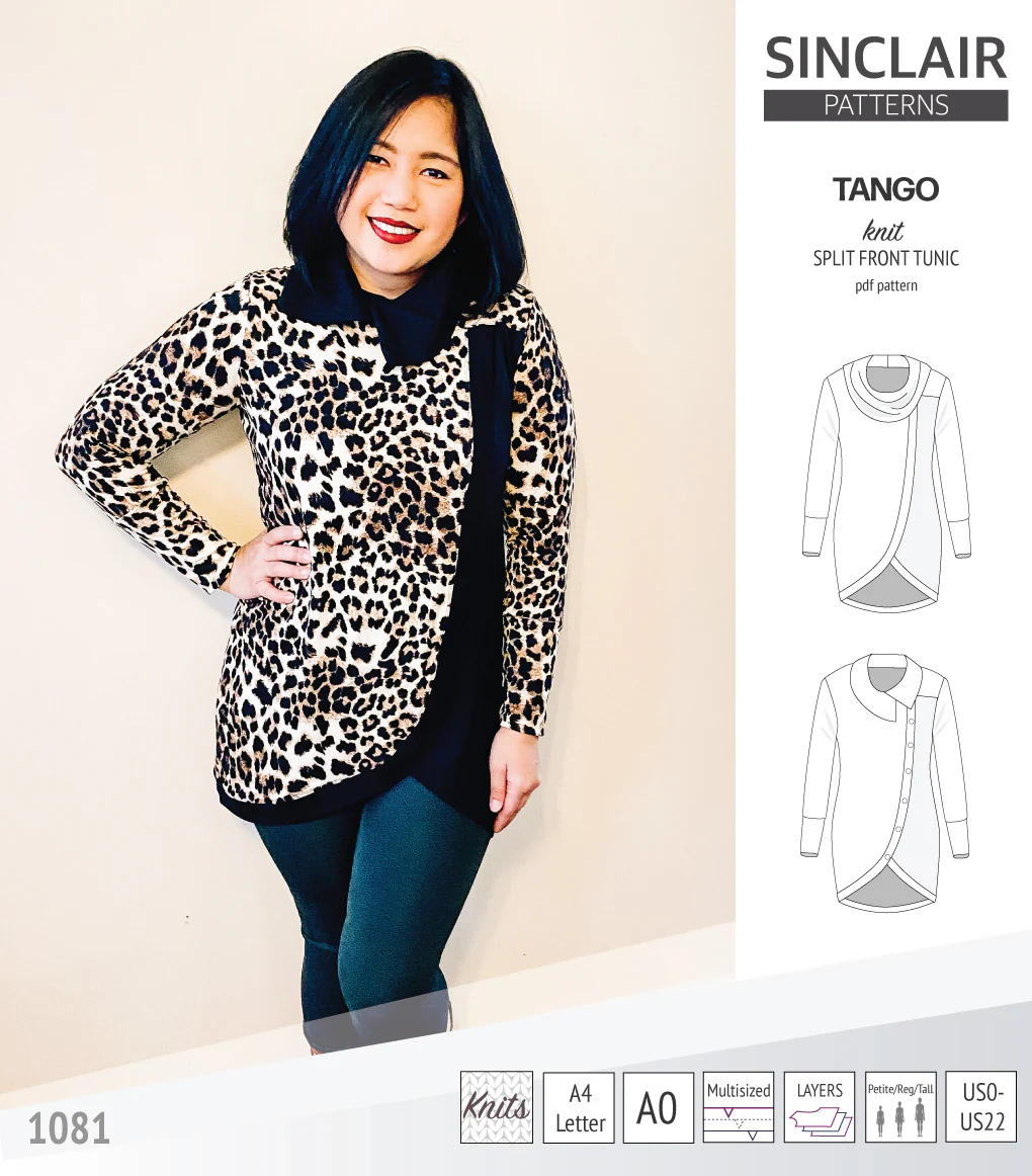 Tango split hem knit tunic for women (PDF) - Image 15