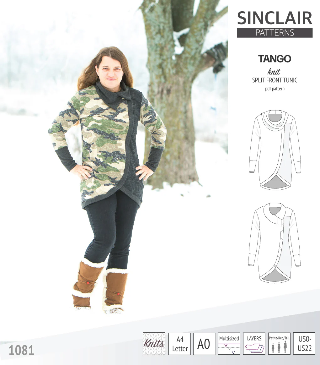Tango split hem knit tunic for women (PDF) - Image 17