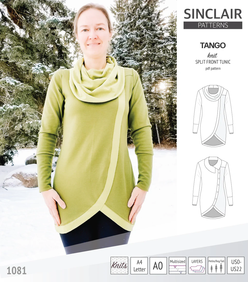 Tango split hem knit tunic for women (PDF) - Image 20