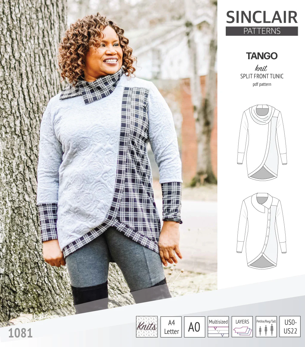 Tango split hem knit tunic for women (PDF) - Image 21