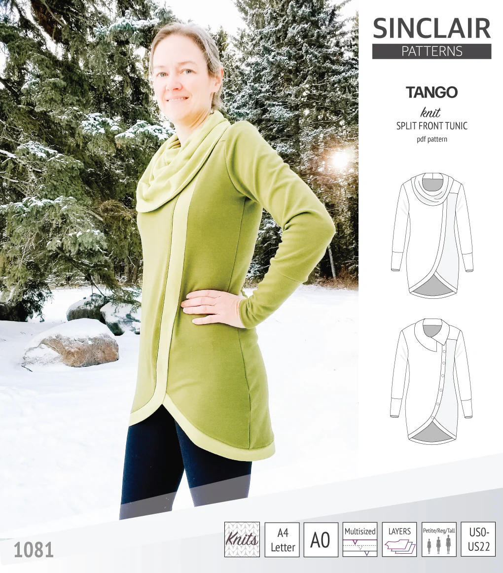 Tango split hem knit tunic for women (PDF) - Image 22