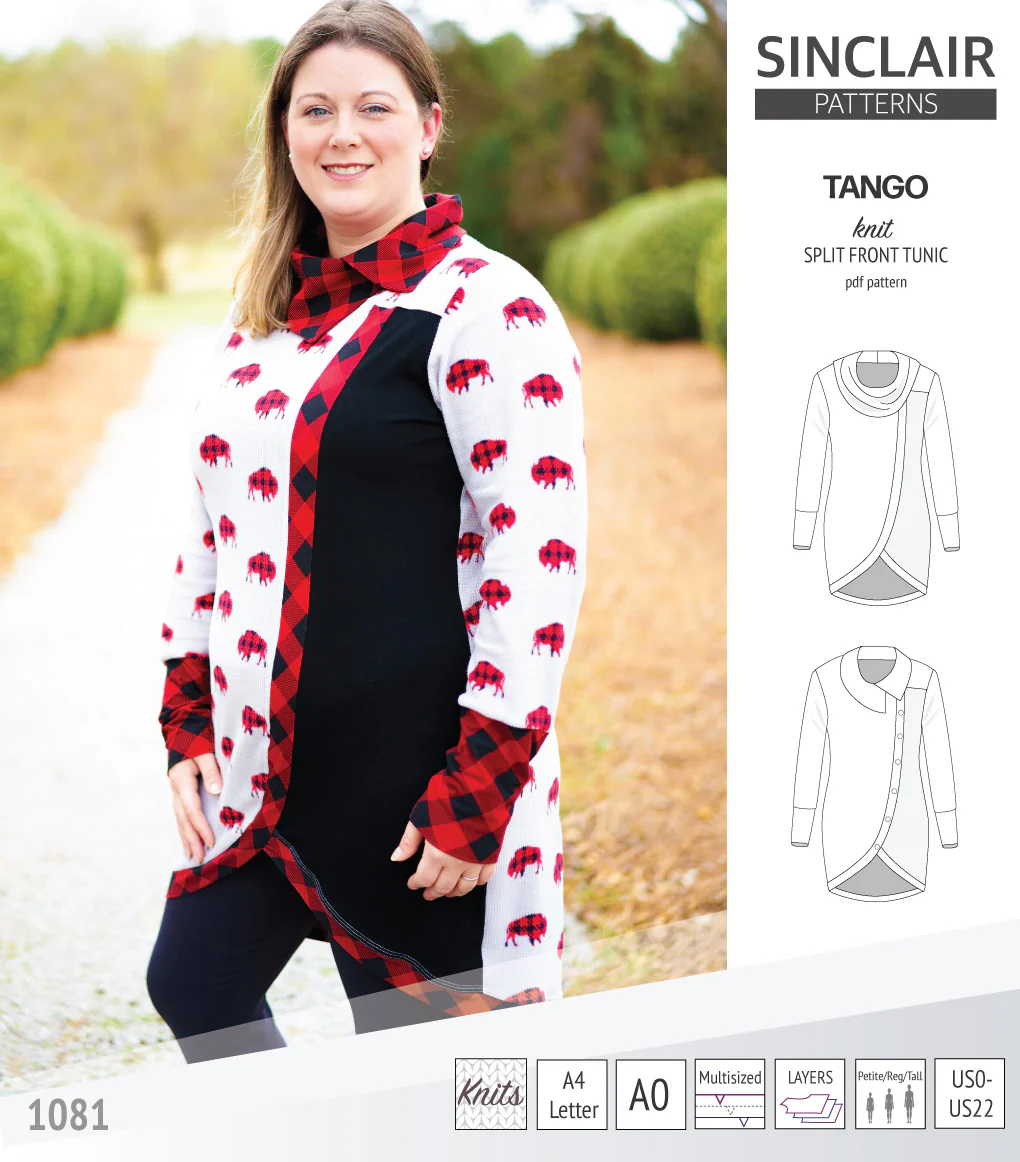 Tango split hem knit tunic for women (PDF) - Image 23