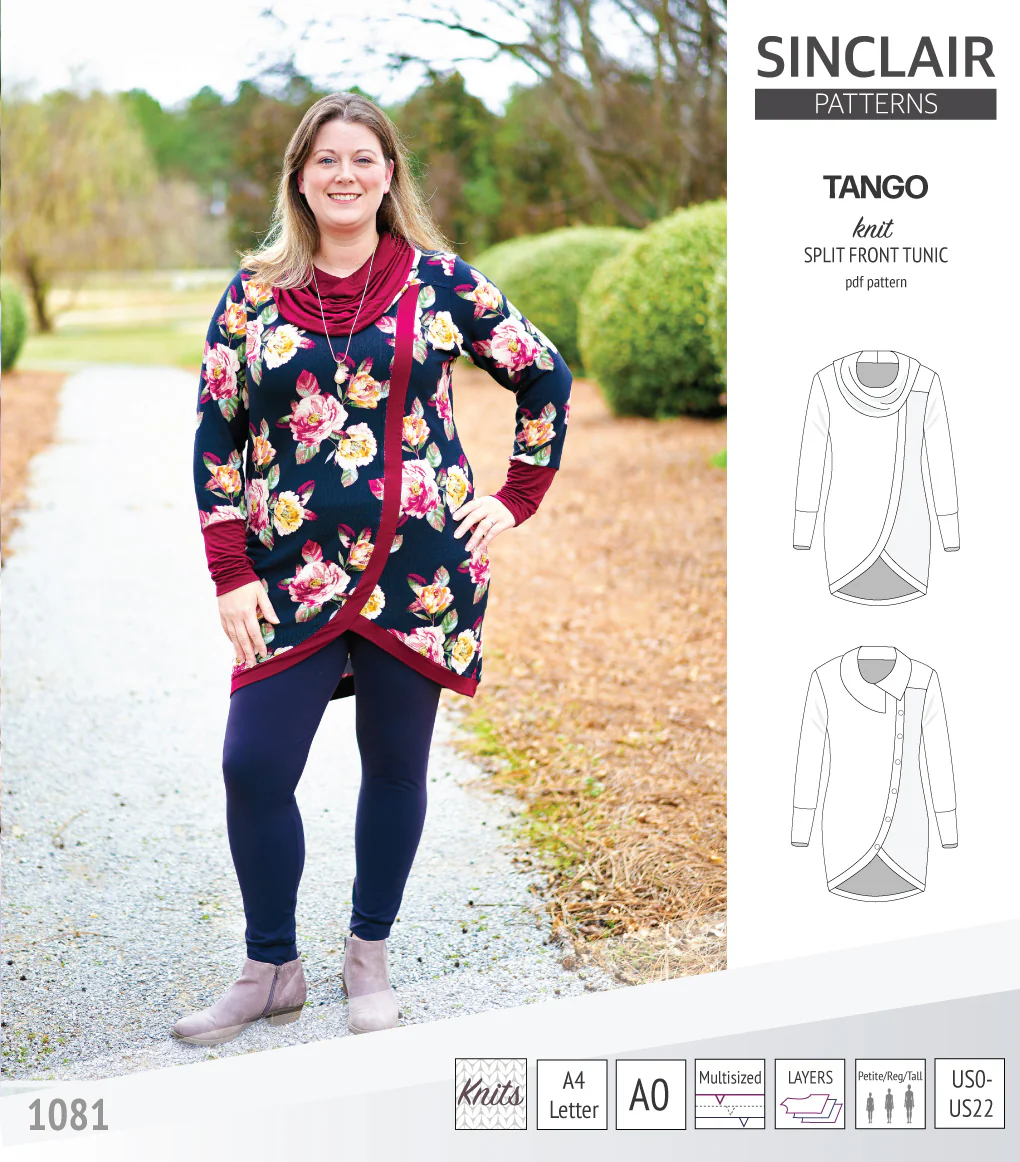 Tango split hem knit tunic for women (PDF) - Image 24