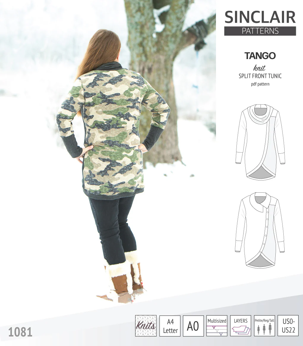Tango split hem knit tunic for women (PDF) - Image 25