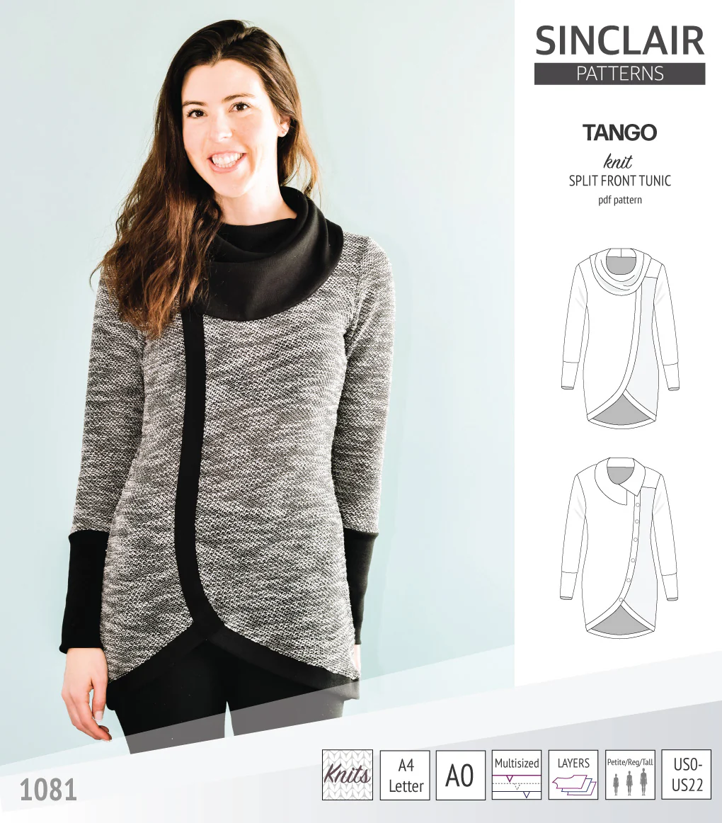 Tango split hem knit tunic for women (PDF) - Image 29