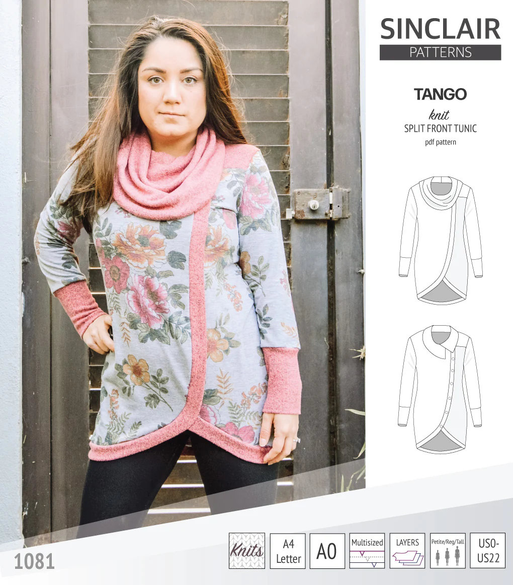 Tango split hem knit tunic for women (PDF) - Image 31