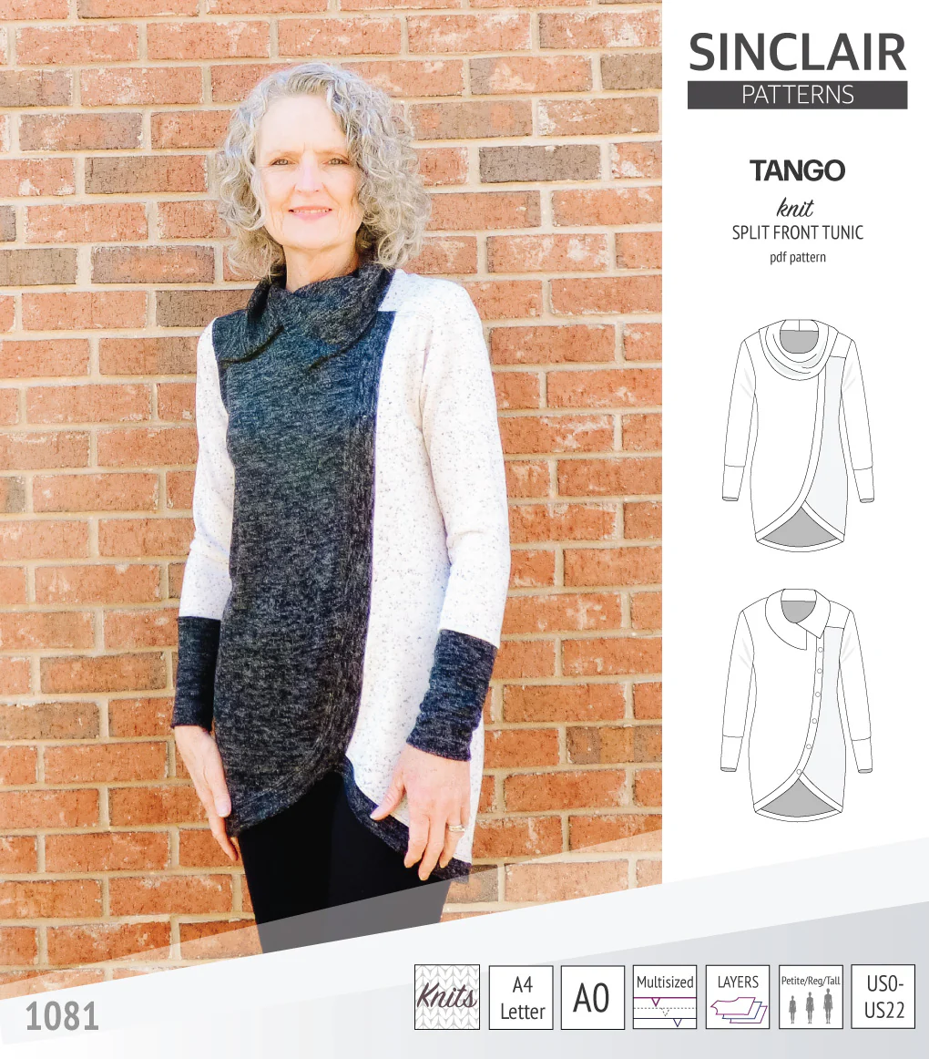 Tango split hem knit tunic for women (PDF) - Image 32