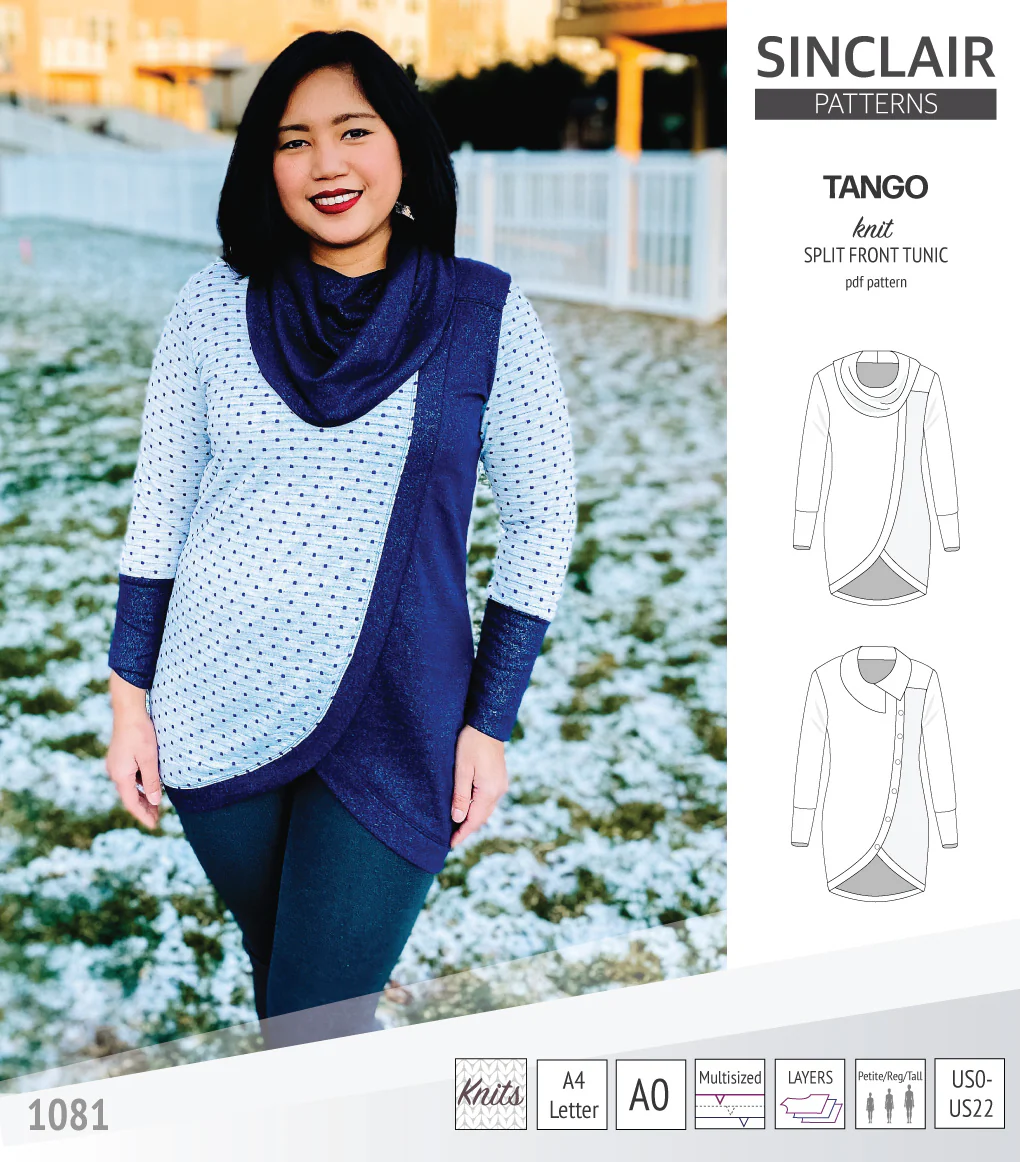 Tango split hem knit tunic for women (PDF) - Image 35