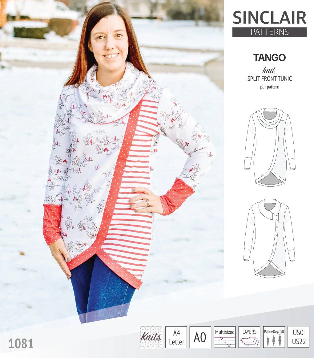 Tango split hem knit tunic for women (PDF) - Image 37